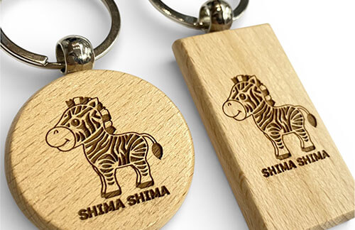 ウッドキーホルダー